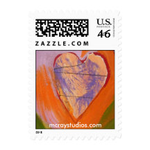 'Peace Heart #1" Postage Stamps