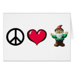 Peace Heart Gnome by FreeWitch Greeting Card