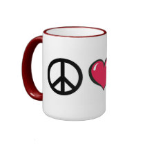 Peace Heart Gnome by FreeWitch Ringer Mug by FreeWitch Peace Heart Gnome by FreeWitch Ringer Mug