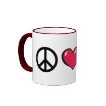 Peace Heart Gnome by FreeWitch Ringer Mug