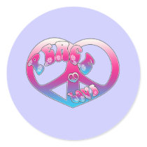 Peace Heart stickers