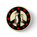 peace hearts meerkats pin