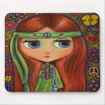 Peace Hippie Doll Mouse Pad mousepads