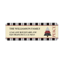 Peace Holiday Return Address Labels (black)