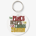 Peace Hope Change Obama 1 keychains