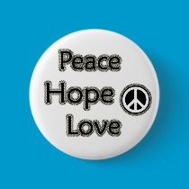 peace hope love buttons