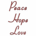 Peace, Hope, Love Embroidered Shirt embroidered shirts