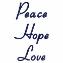 Peace, Hope, Love Embroidered Shirt embroidered shirts