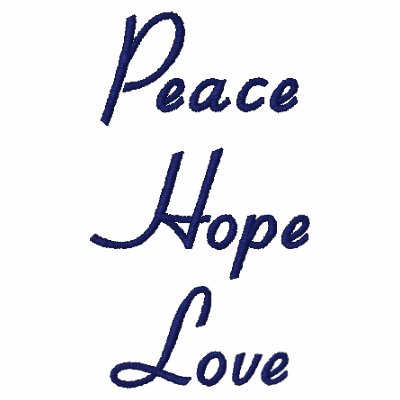 Peace, Hope, Love Embroidered Shirt Peace, Hope, Love Embroidered Shirt