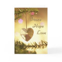 Peace Hope Love holiday card