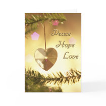 Peace Hope Love holiday card