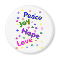 peace hope love magnet
