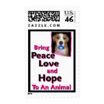 peace hope love to an animal postage stamps