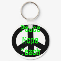 Peace Hope Teach Key Chain keychains