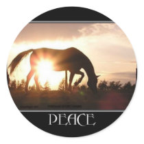 PEACE Horse Stickers