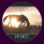 PEACE Horse Stickers