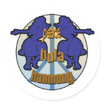 Peace, Hula, Harmony Logo stickers