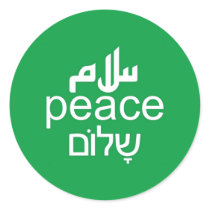 Peace in 3 Languages stickers by all_items Peace in 3 Languages stickers