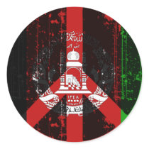 Peace In Afghanistan Round Stickers