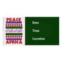 Peace In Africa Photo Card Template