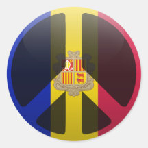 Peace in Andorra Round Sticker