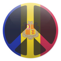 Peace in Andorra Round Sticker