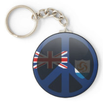 Peace in Anguilla Key Chains