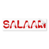 PEACE IN ARABIC BUMPER STICKER