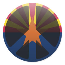 Peace in Arizona Round Sticker