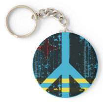 Peace In Aruba Key Chains