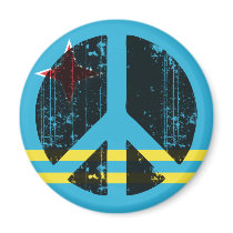 Peace In Aruba Refrigerator Magnet