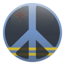 Peace in Aruba Round Stickers