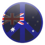 Peace in Australia Round Sticker