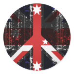 Peace In Australia Round Sticker