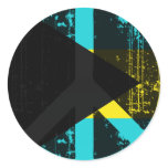 Peace In Bahamas Round Sticker