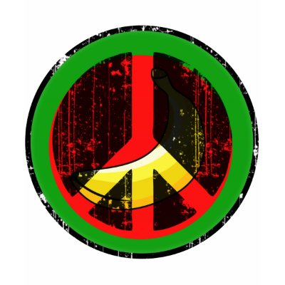 Peace In Banana Republic T Shirts by FlagStore