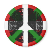 Peace In Basque Magnets