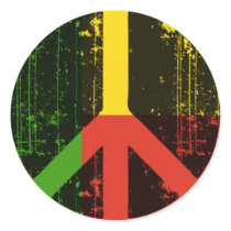 Peace In Benin Round Stickers