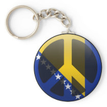 Peace in Bosnia and Herzegovina Key Chain
