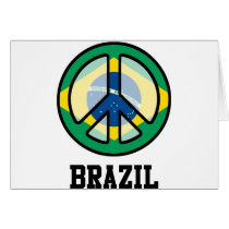 Peace In Brazil Greeting Cards