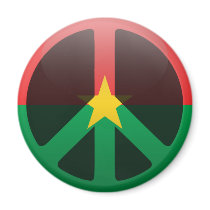 Peace in Burkina Faso Fridge Magnet