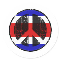 Peace In Costa Rica stickers by FlagStore Peace In Costa Rica stickers