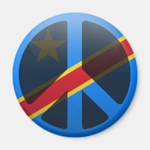 Peace in Democratic Republic of Congo Refrigerator Magnet