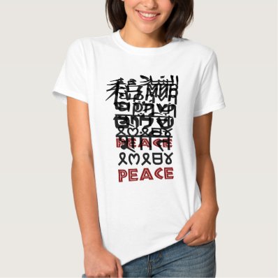 PEACE IN DIFFERENT LANGUAGES T-SHIRT