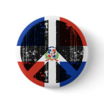 Peace In Dominican Republic Pinback Buttons