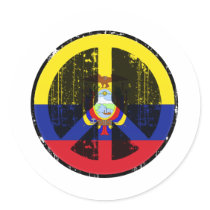 Peace In Ecuador stickers by FlagStore Peace In Ecuador stickers