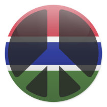 Peace in Gambia Round Stickers