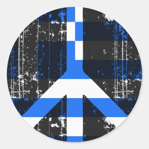 peace-in-greece-round-sticker-zazzle