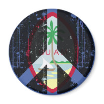 Peace In Guam Refrigerator Magnet