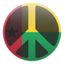 Peace in Guinea-Bissau Round Stickers